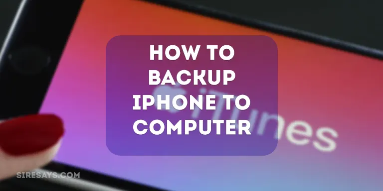 how to backup iphone to computer itunes